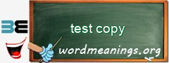 WordMeaning blackboard for test copy